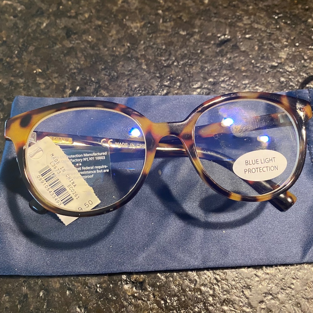 J Crew Blue Light Glasses Tortoise color